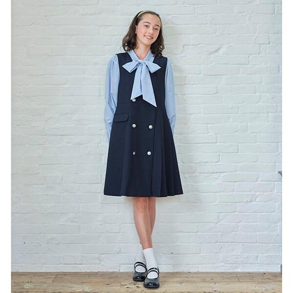 *プリーツ切替ジャンパースカート