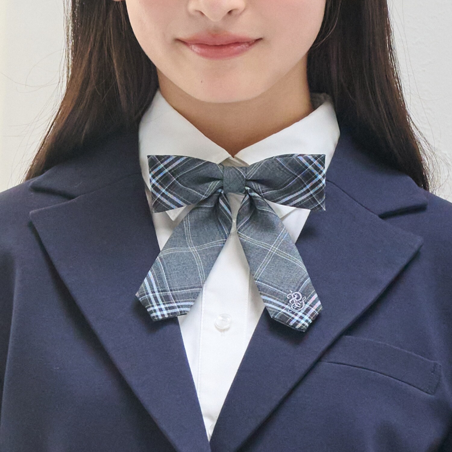 【卒服】チェックリボンタイ