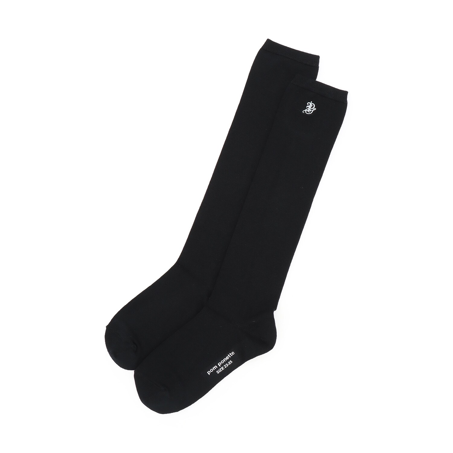 【卒服】ワンポイント刺しゅうハイソックス