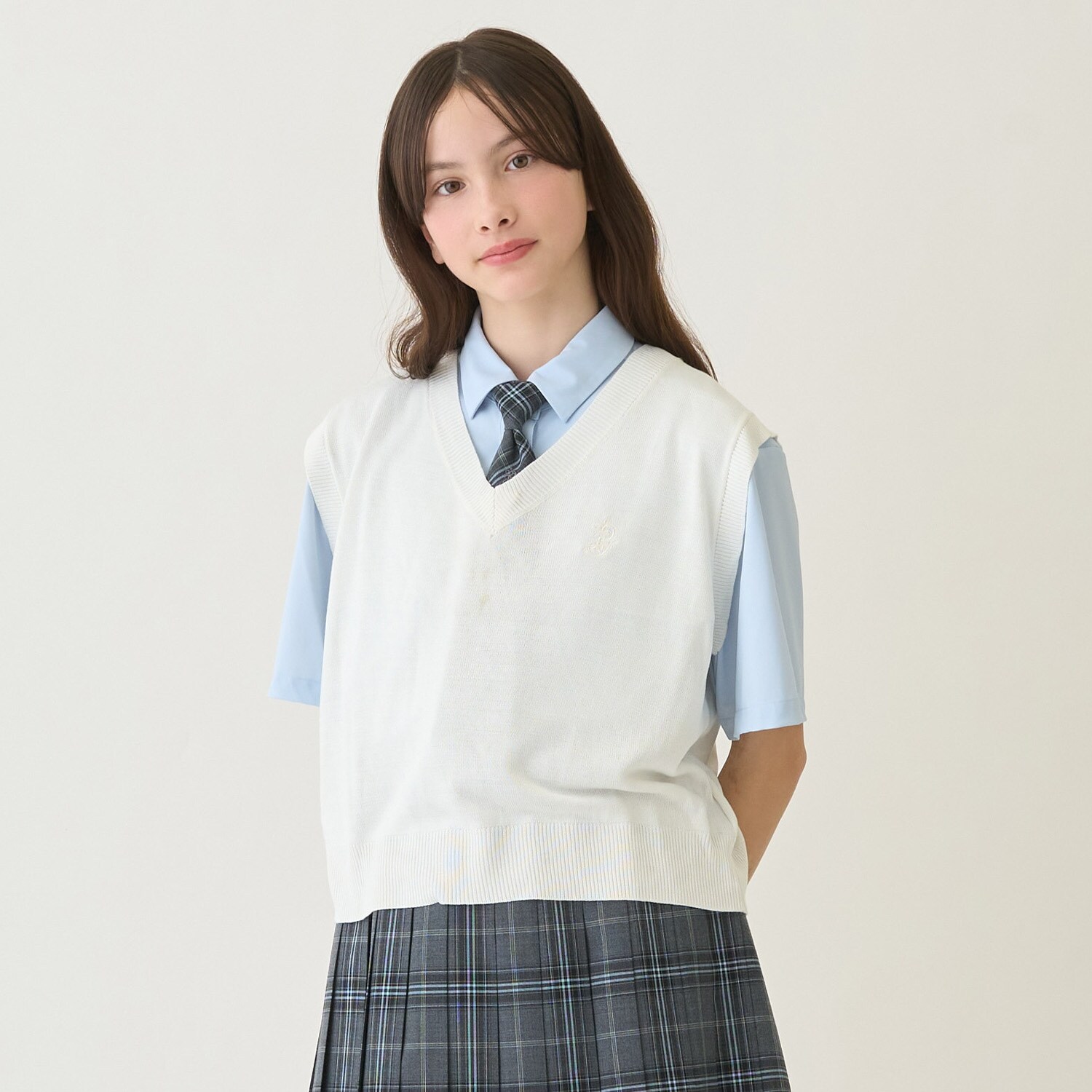 【接触冷感・抗菌防臭】Vネックニットベスト