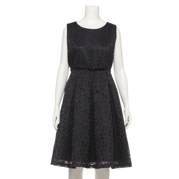 レース切り替えノースリーブワンピース