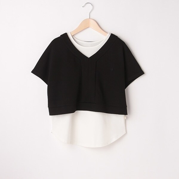 【AMI】ショート丈半袖トップス×タンクトップセット