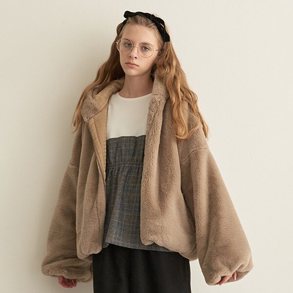 【AMI】エコファーパーカブルゾン