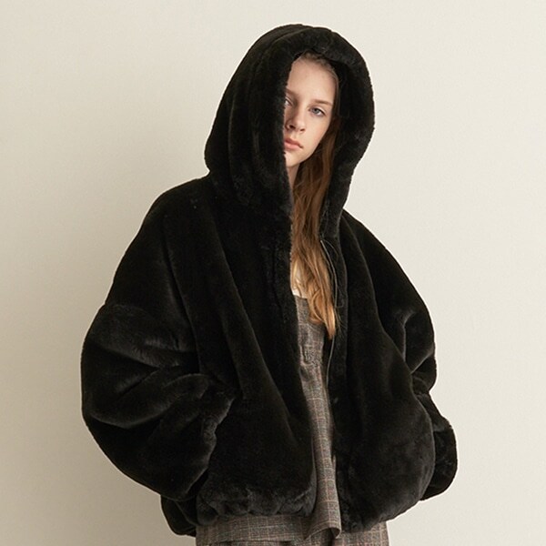 【AMI】エコファーパーカブルゾン