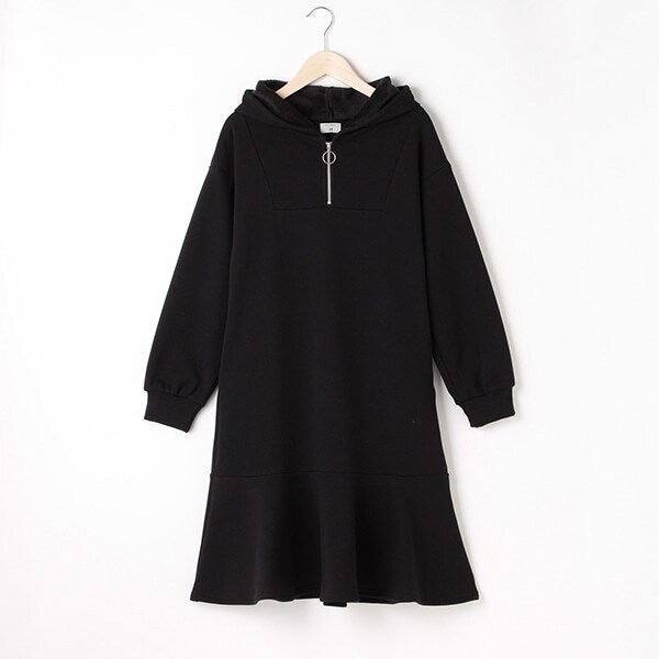 【AMI】裏ボアハーフZIPパーカワンピース