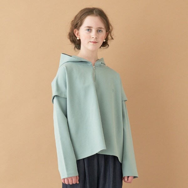 【AMI】２WAYハーフZIPパーカ