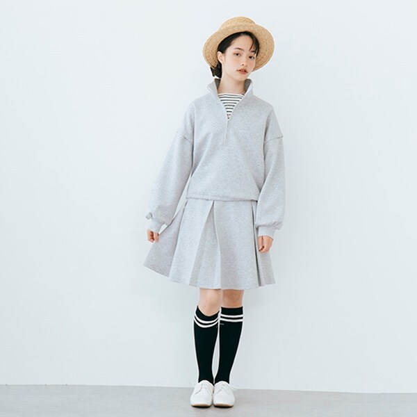 【AMI】ダンボールハーフジッププル×スカートセットアップ