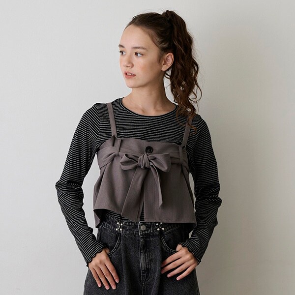 【AMI】リボンビスチェロンTセット