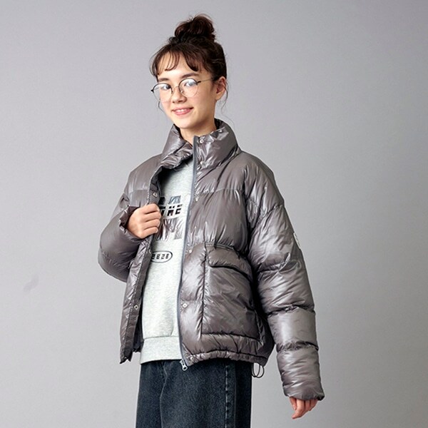 【AMI】【撥水】【家庭洗濯可】シャイニ‐パテッドブルゾン