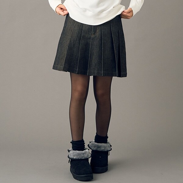 【AMI】刺しゅう入りラメデニムスカパン