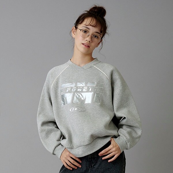 【AMI】裏起毛Vネックプルオーバー