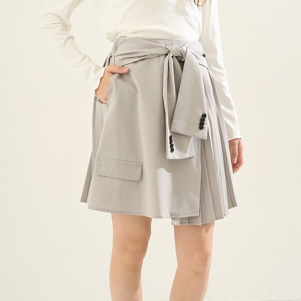 【AMI】腰巻プリーツスカパン