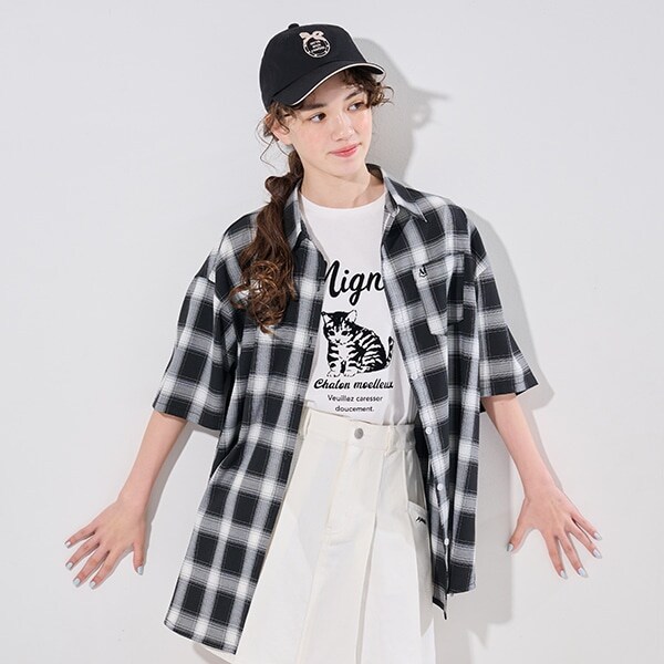 【大好評により新色追加】【AMI】5分袖ビッグシャツ×コンパクトTシャツ