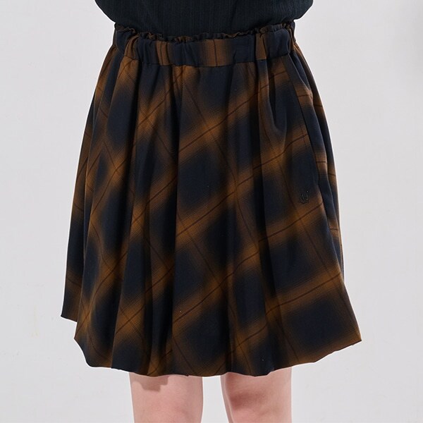 【AMI】チェックバルーンスカート×インナーパンツセット