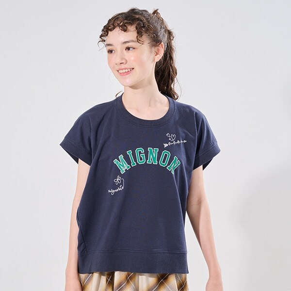 【AMI】らくがき刺しゅう変形プルオーバー