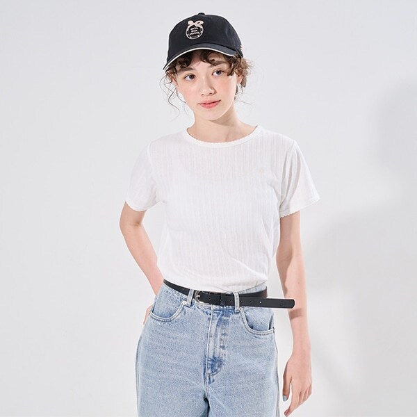 【WEB限定】【AMI】針抜スカラップTシャツ