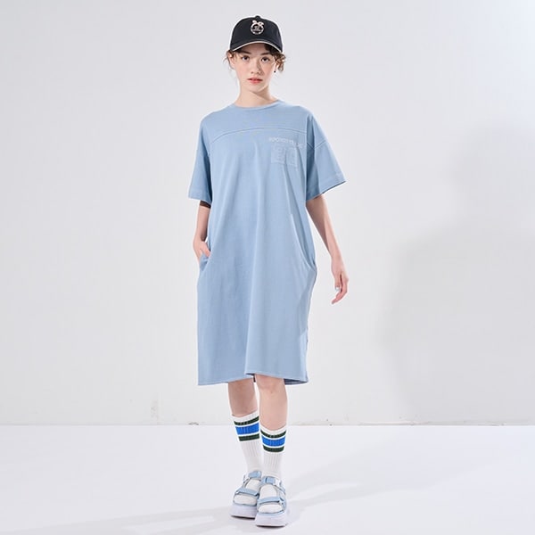 【AMI】ステッチデザインTワンピース