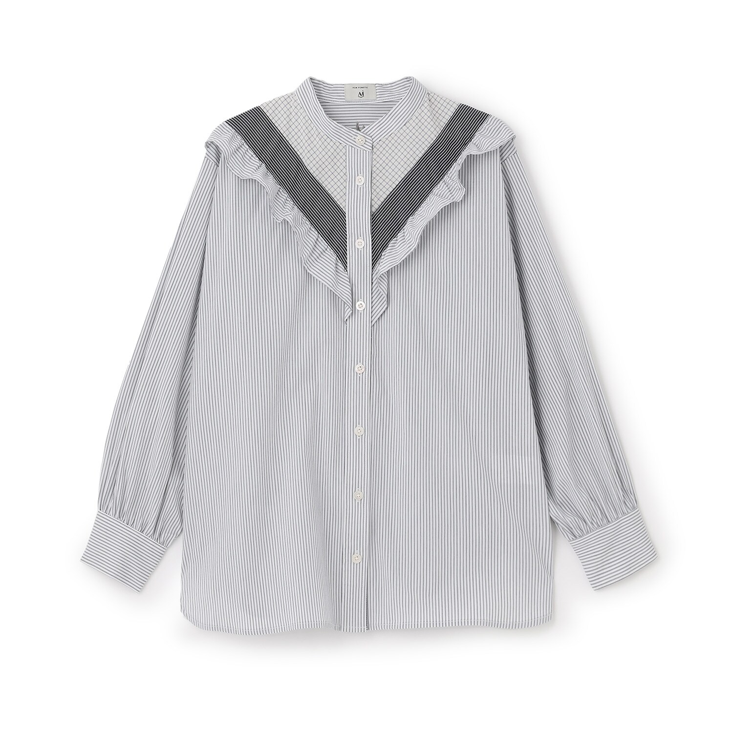 【AMI】クレイジースタンドカラーブラウス