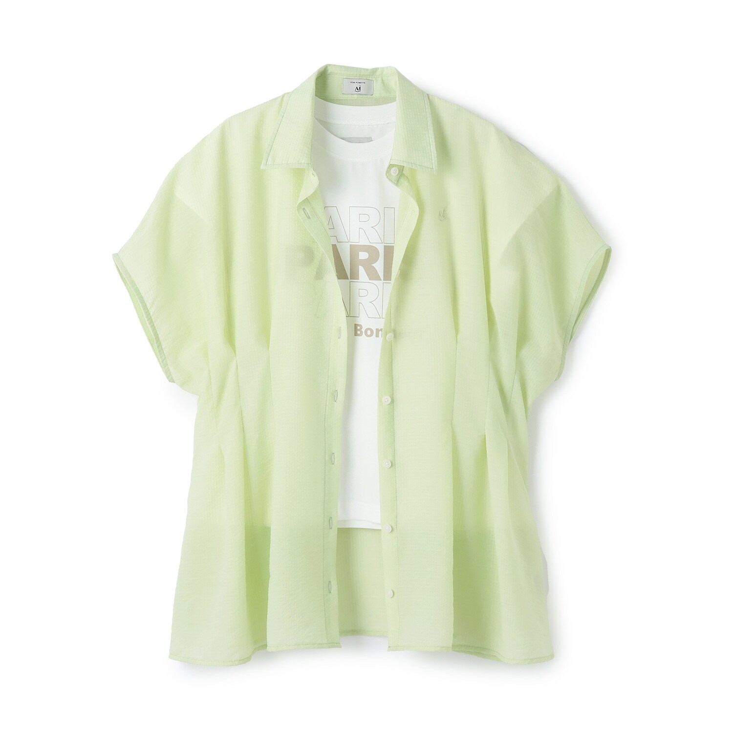 【AMI】タックシャツ×【接触冷感】インナーTシャツセット