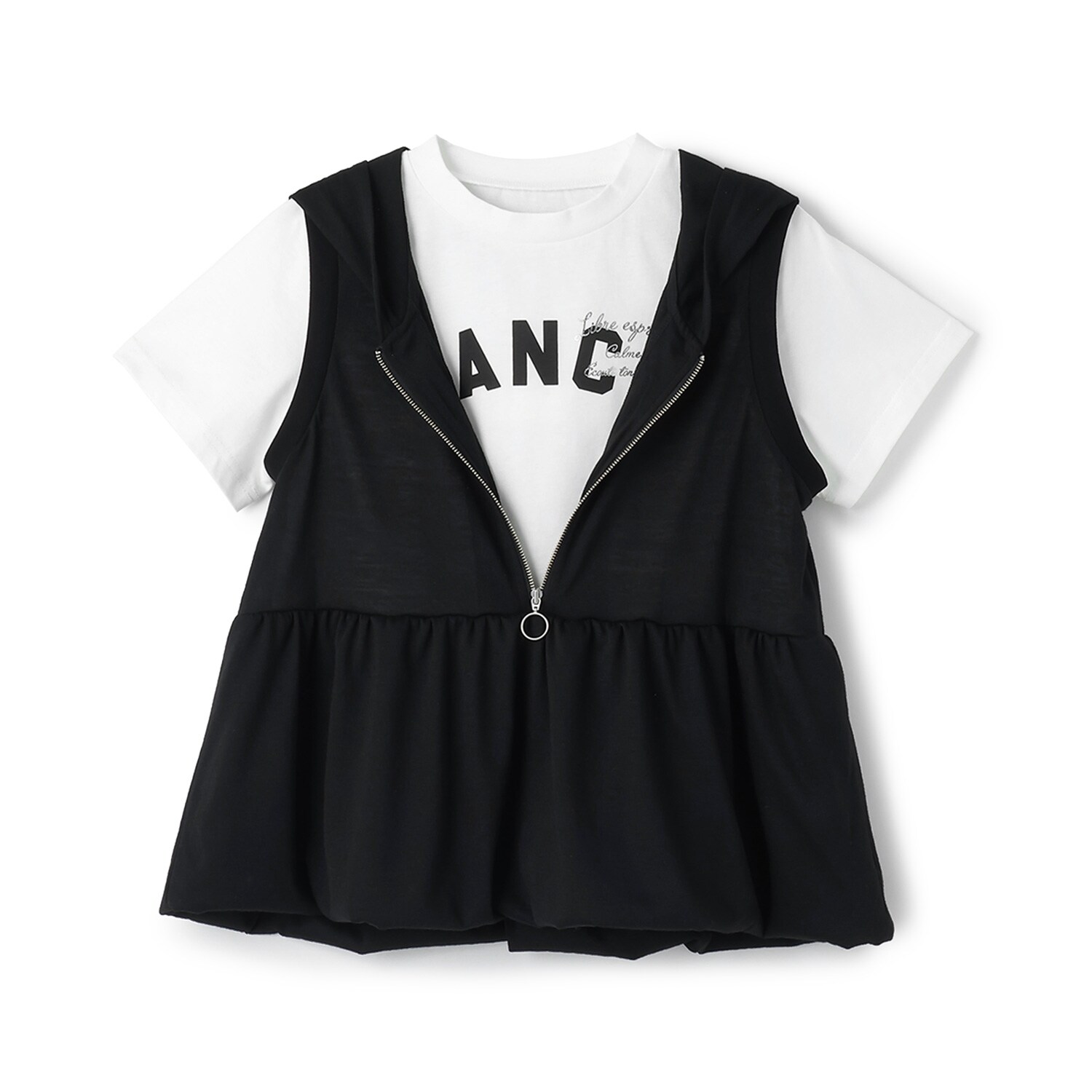 【AMI】【接触冷感】バルーンパーカ×Tシャツセット