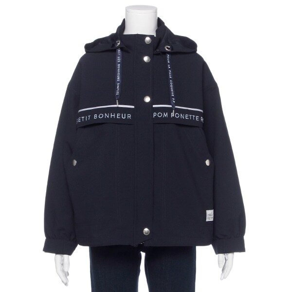 撥水 ロゴ刺しゅうマウンテンパーカー