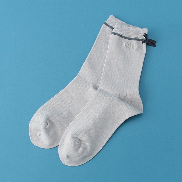後ろリボンクルーソックス