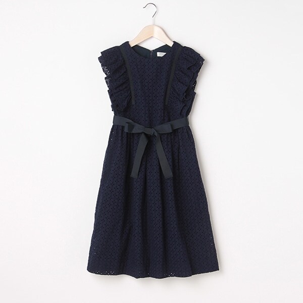 レース刺しゅうワンピース