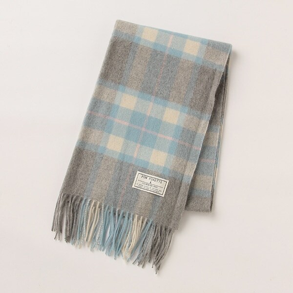 カシミヤチェックストール