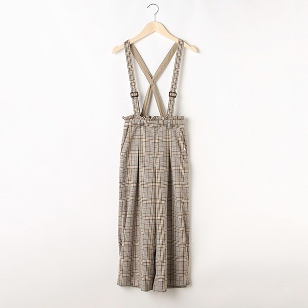 サスつきチェックワイドパンツ