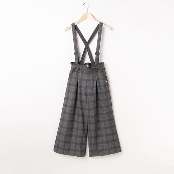 サスつきチェックワイドパンツ