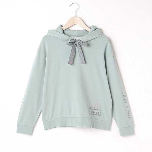 フードリボンTEEパーカ