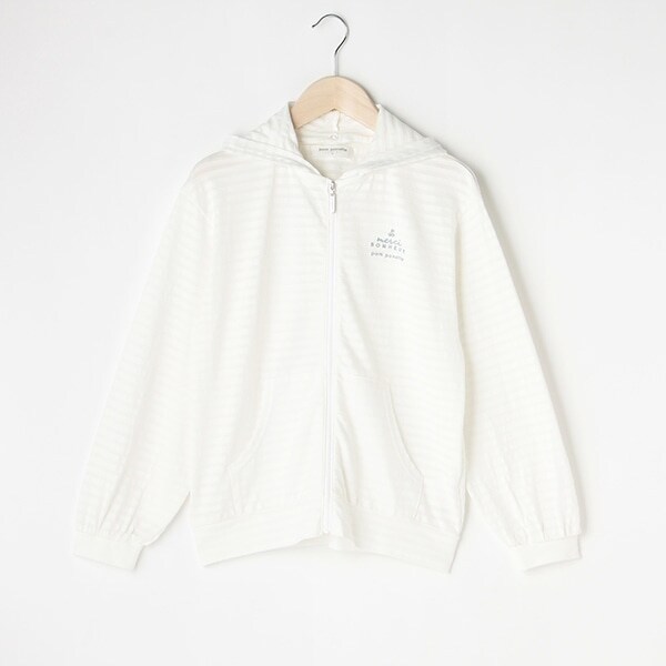 シアーボーダージップパーカ