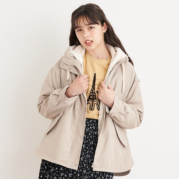 【撥水】【家庭洗濯可】ファーライナー3WAYブルゾン