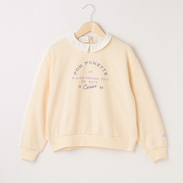 衿つきロゴトレーナー