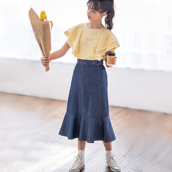 ベルテッドマーメイドスカート