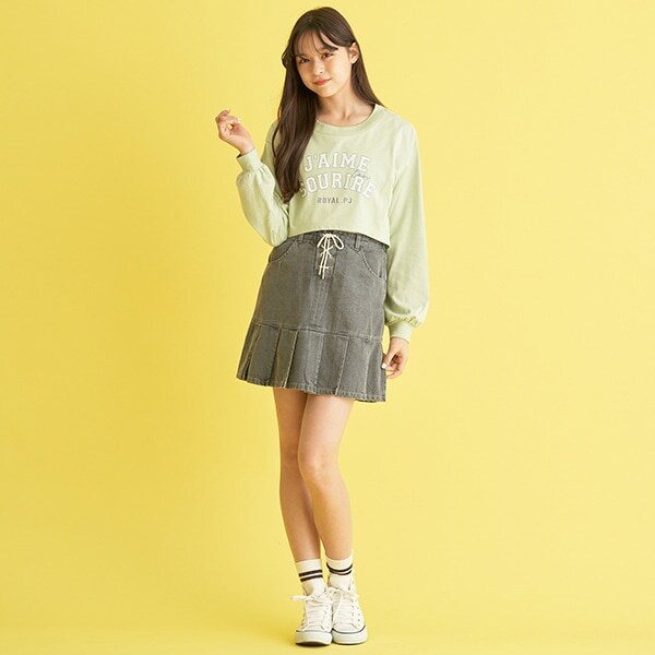 プリーツ切替スカパン