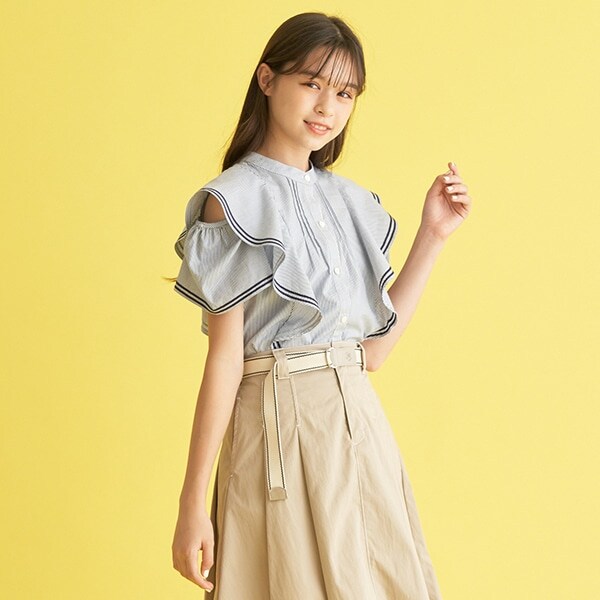 ２WAY肩あきフレアブラウス