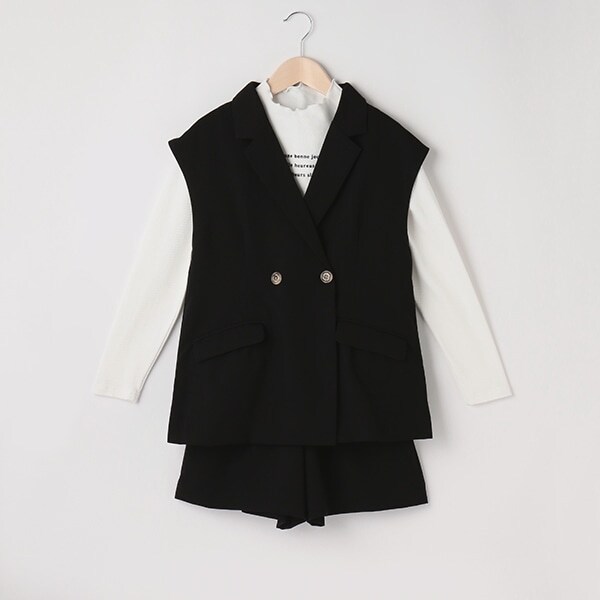 ジレテレコTキュロット３点セット