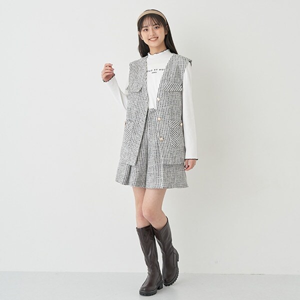 ツイードジレ3点セット