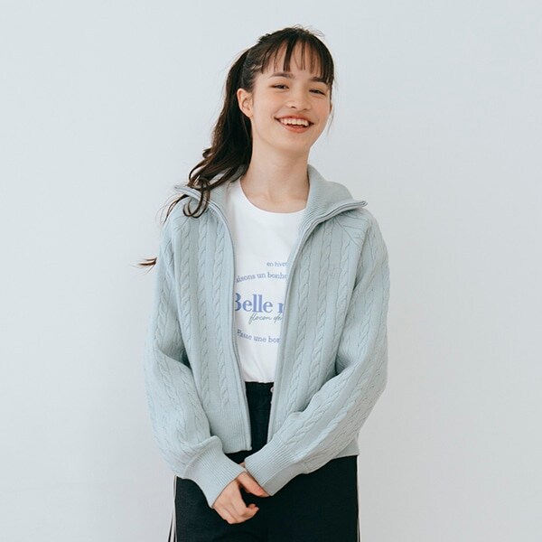 ダブルZIPニットカーディガン