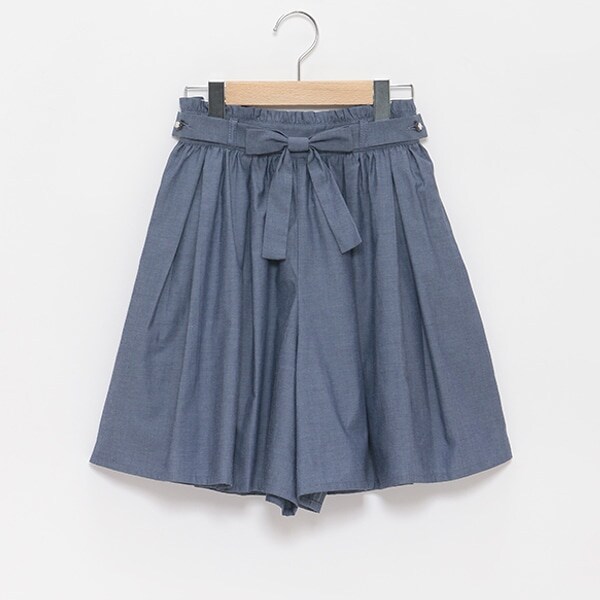リボンタックギャザーキュロット