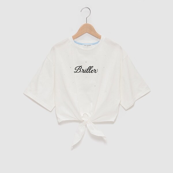 前結びロゴTシャツ