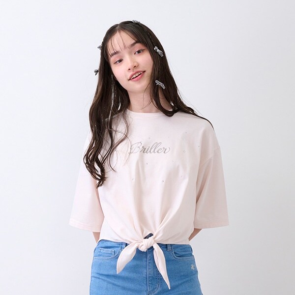 前結びロゴTシャツ
