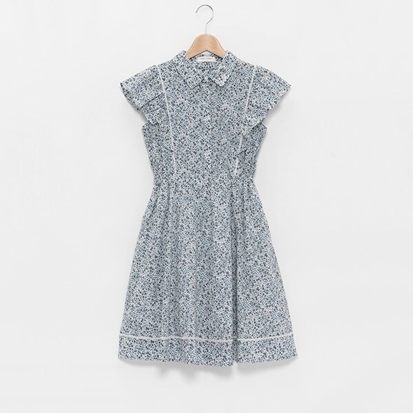 【リバティプリント】衿つきワンピース