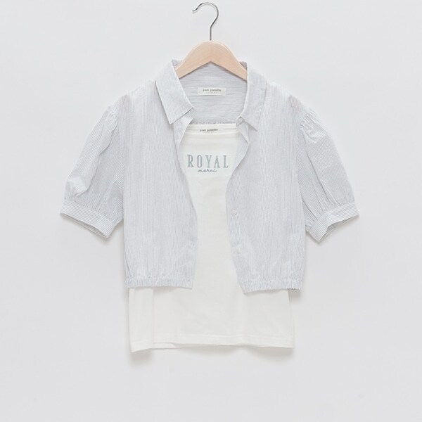 パフスリーブブラウスタンクセット