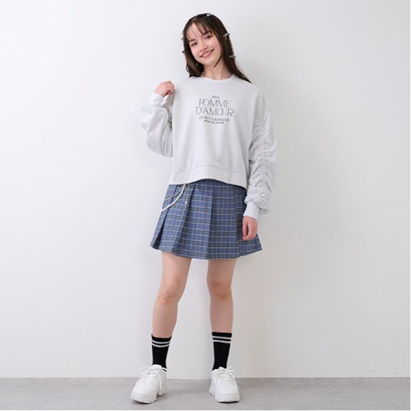 チェーン付きプリーツラップキュロット