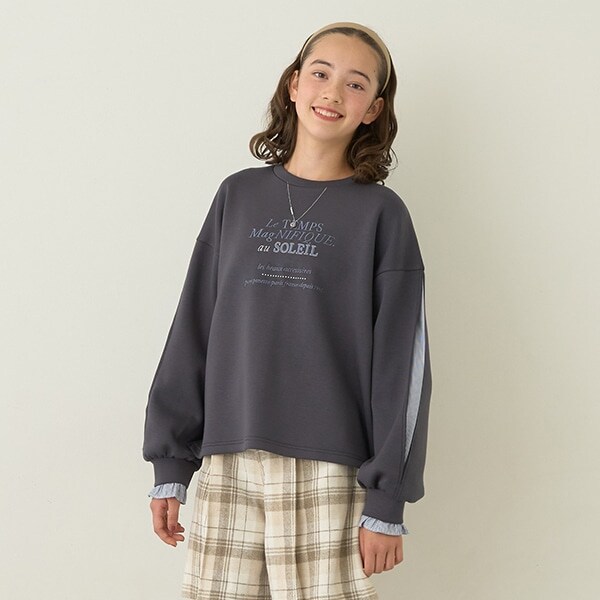 ネックレスロゴダンボールトレーナー