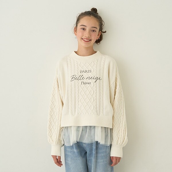 2WAYヘムチュールモールニット