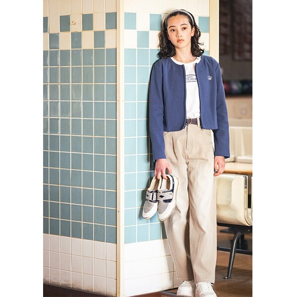 【ニコ☆プチ掲載】ハートベルト付きウォッシュドデニムパンツ