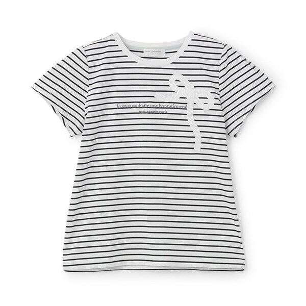 ギャザーリボンTシャツ